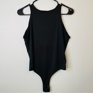 Reoria Black High Neck Stretchy Bodysuit | Large